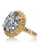 14K Yellow gold Zircon Ring Vintage Jewlery vrc068y
